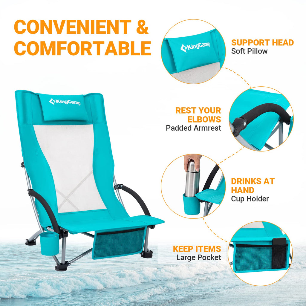 High Back Folding Beach Chair 2 Packs W308908
