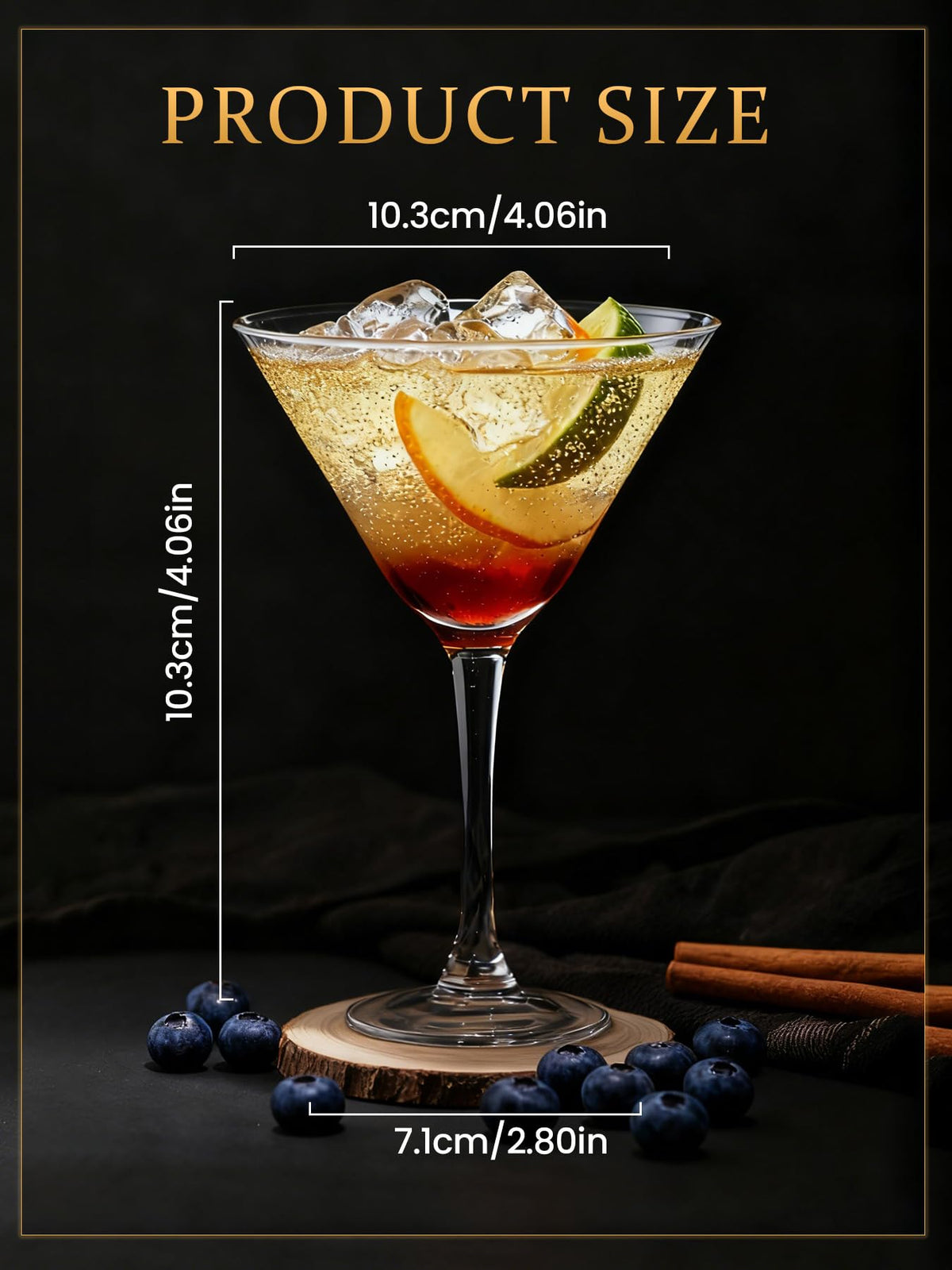 5 oz Crystal Cocktail Glasses Set of 6 J850
