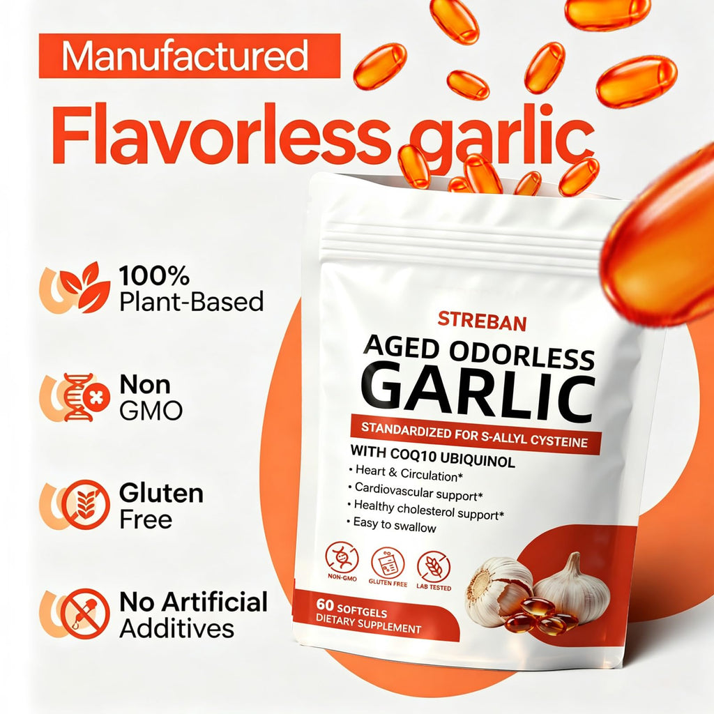 Odorless Garlic Supplement 600mg Softgels B93706