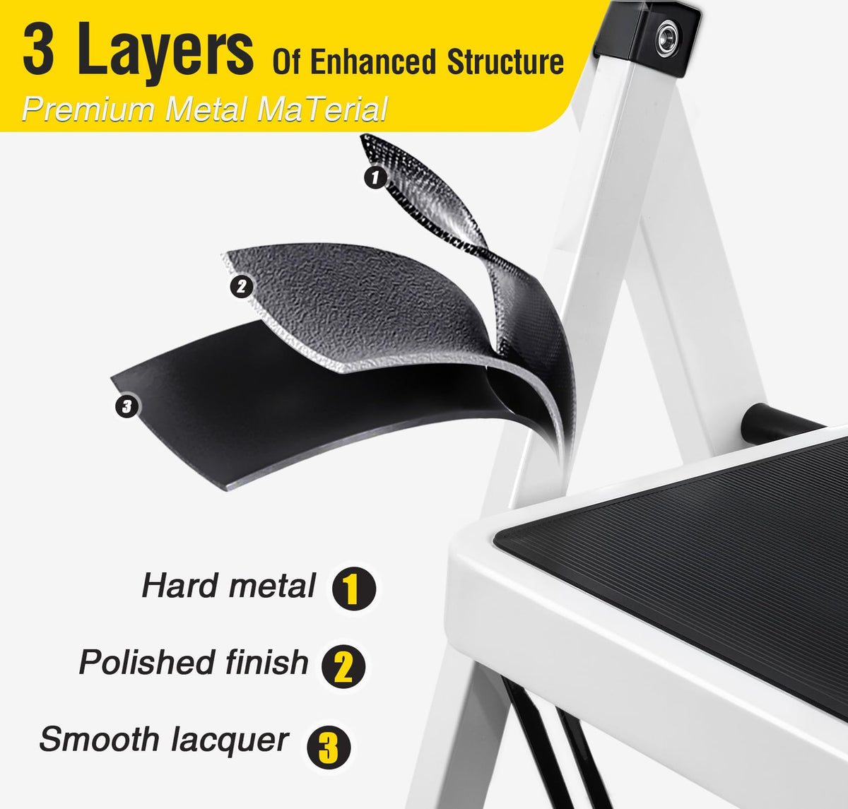2 Step Folding Stool with Anti-Slip Pedal O8127