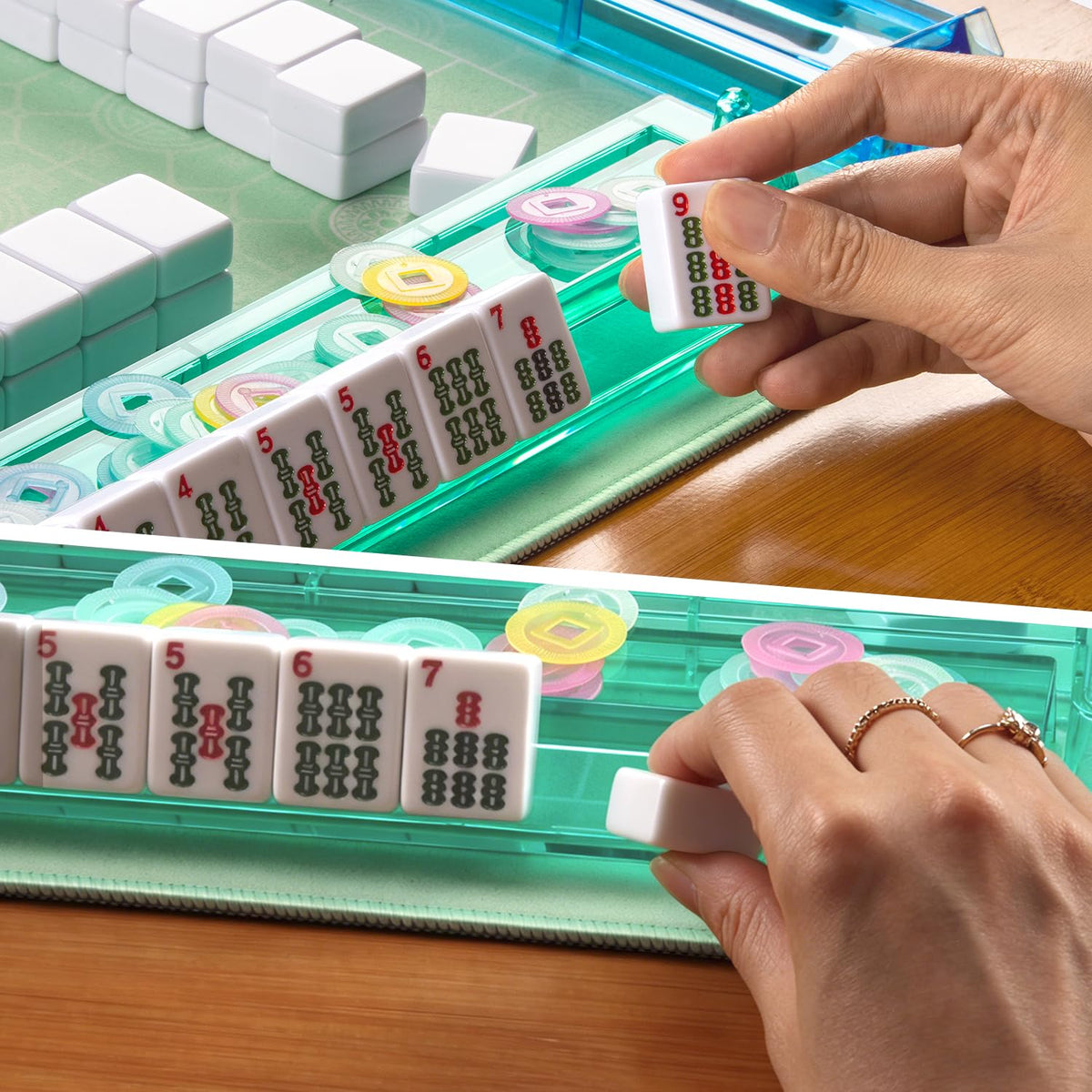 American Mahjong Set with Mat and Racks H843