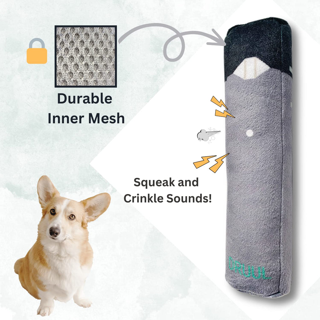 Plush Squeaky Crinkle Dog Toy F115540