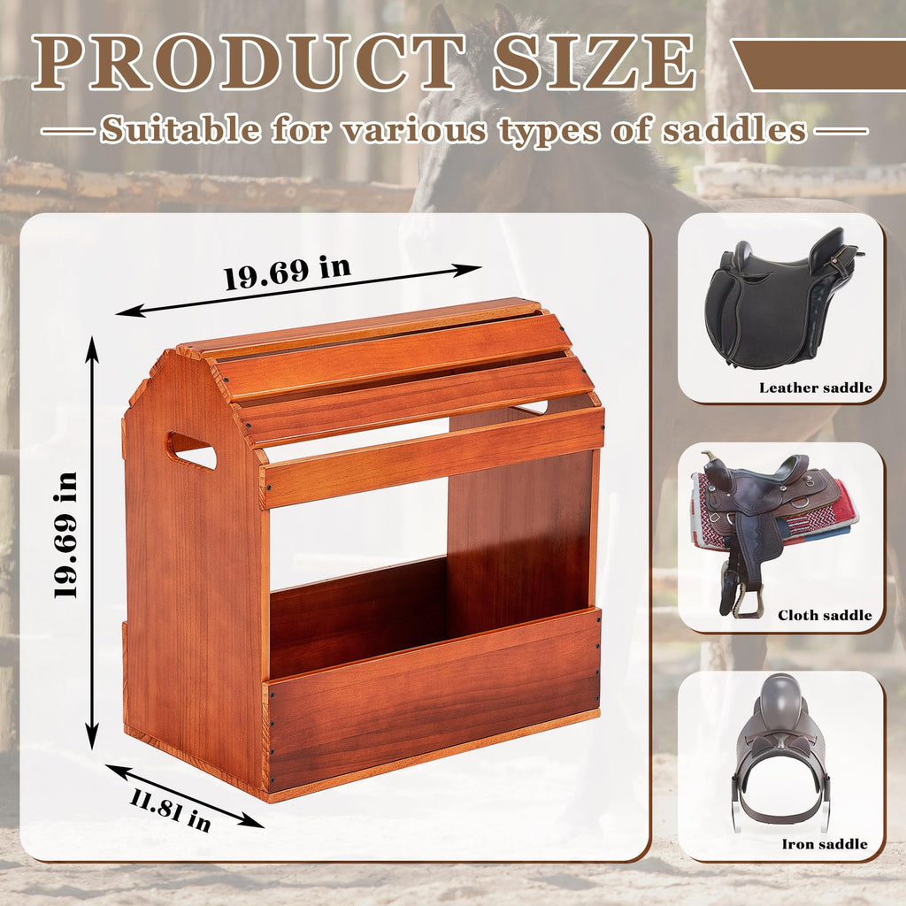 Pine Wood Saddle Rack Stand 20x12x20in J976881