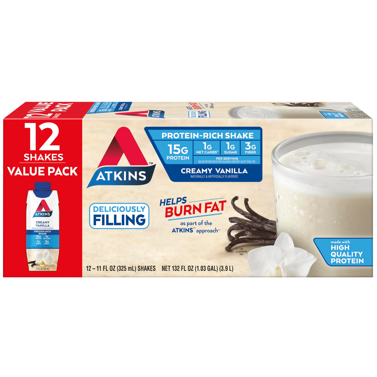 Chocolate Banana & Creamy Vanilla Protein Shake, 12 Count E121703