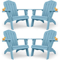 Oversized Adirondack Chair Set of 4 Blue V7009