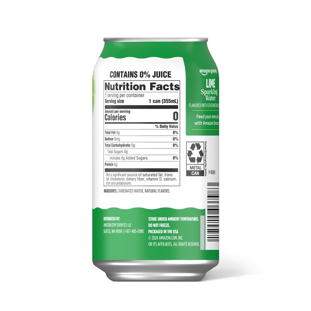 Sparkling Water Lime 12 Fl Oz 12 Cans R8135