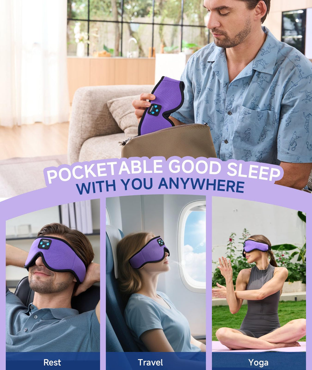 Bluetooth 3D Sleep Mask with Headphones P39416
