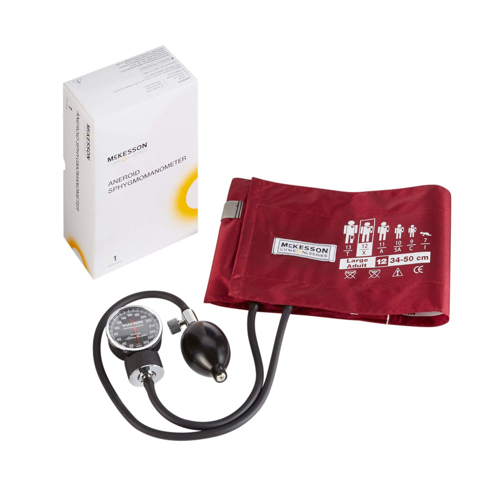 Aneroid Sphygmomanometer, Burgundy, Large, 34-50 cm, 1 ct H860