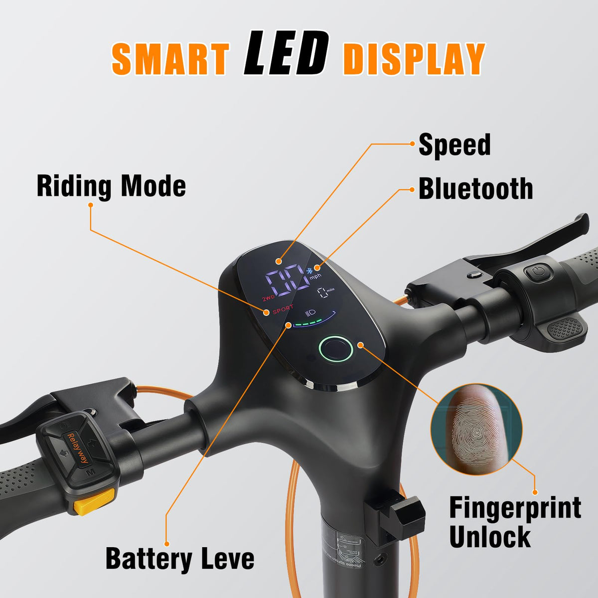Offroad Electric Scooter 30 Mph 40-50 Miles Range I89823