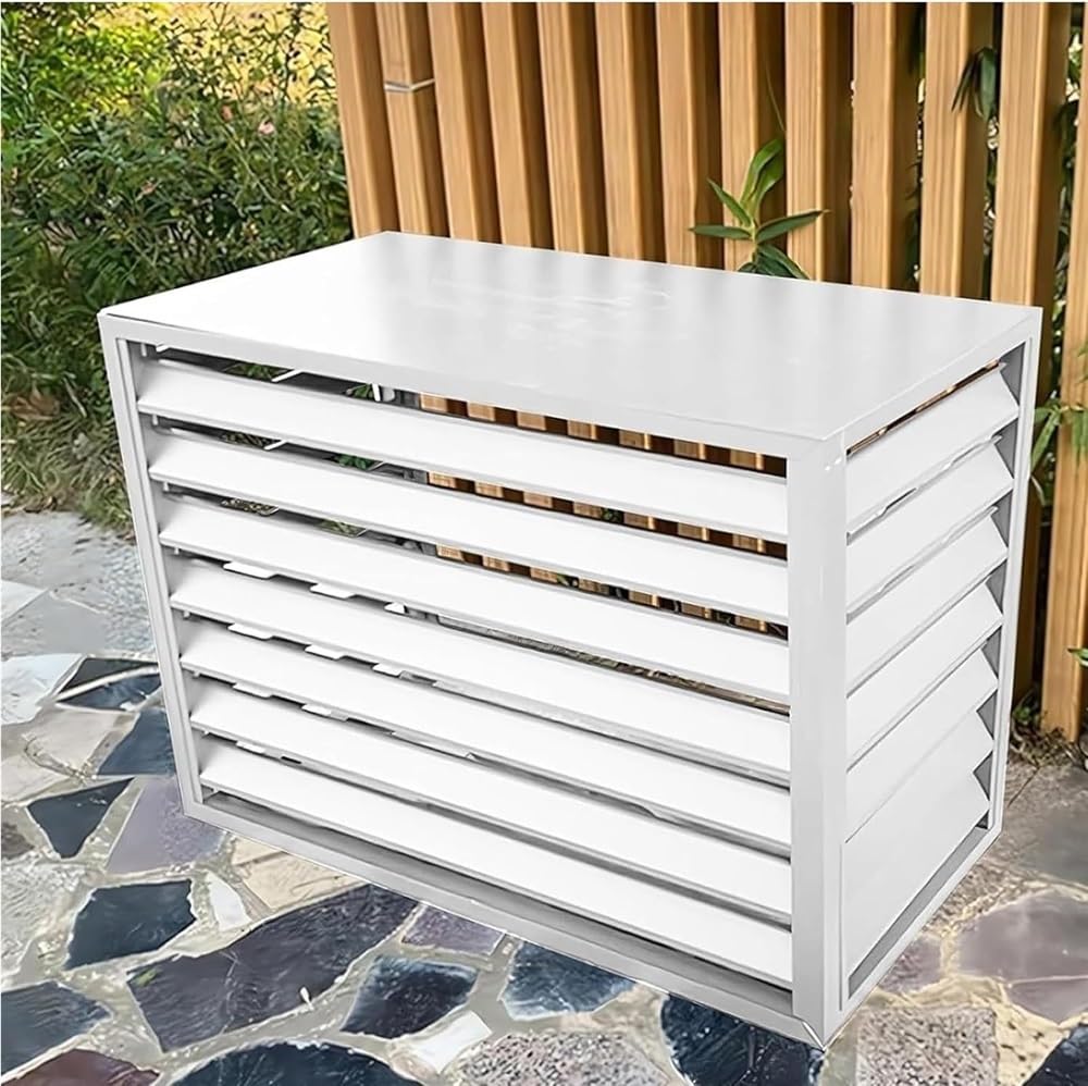 White Aluminum Alloy Air Conditioner Fence Panels O684122