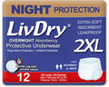 2XL Overnight Adult Diapers, 60”-80" Waist, 12 Pack I849672