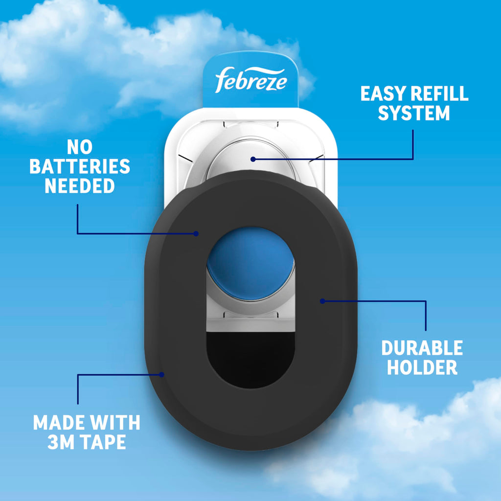 Can Air Freshener Stick-On Deodorizer, 2 Holders + 2 Refills K9301