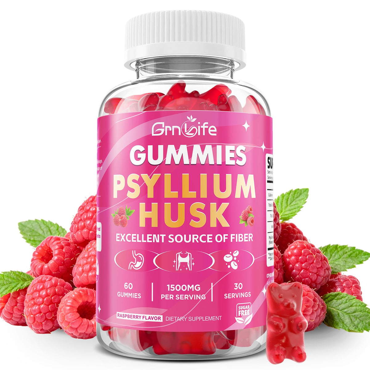 1500mg Psyllium Husk Gummies K153953