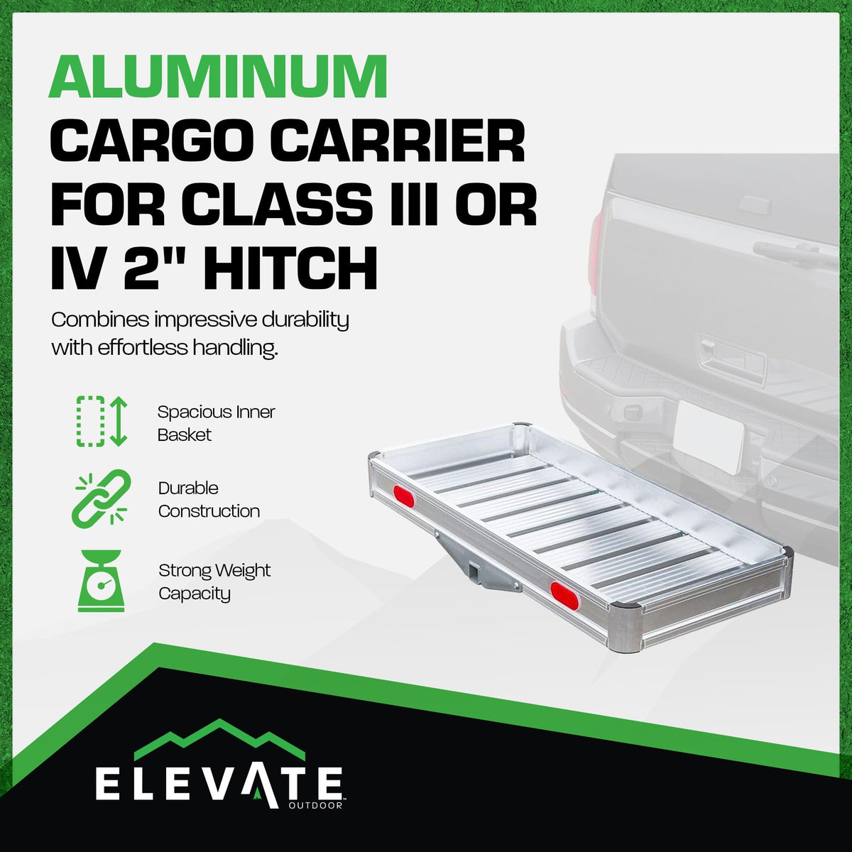Aluminum Hitch Cargo Carrier Tray 550 lb Capacity F435242