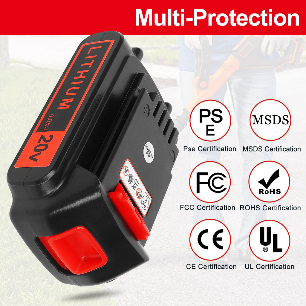 20V Lithium 4.0 ah 2 Pack Battery A5193