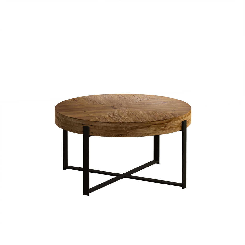 34" Round Coffee Table with Metal Base I913