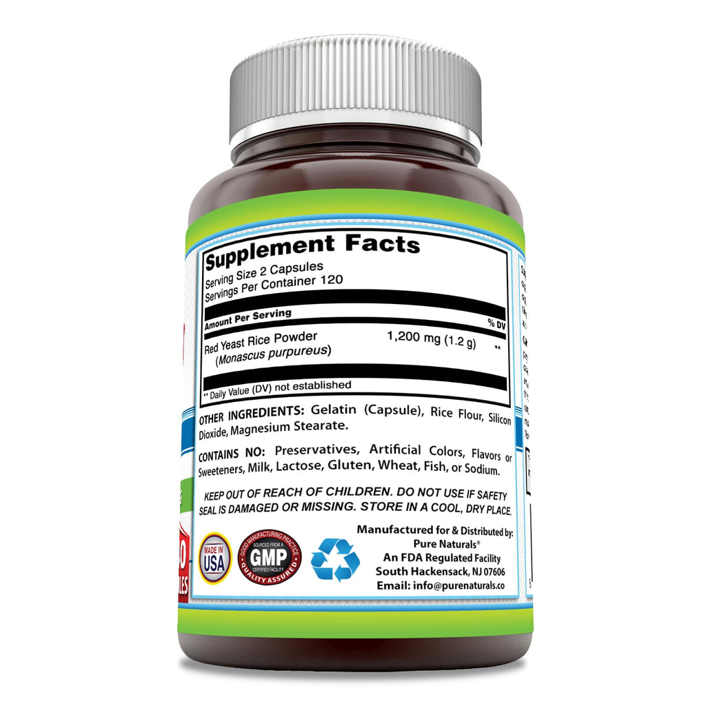 Red Yeast Rice 1200 Mg 240 Capsules Supplement L408