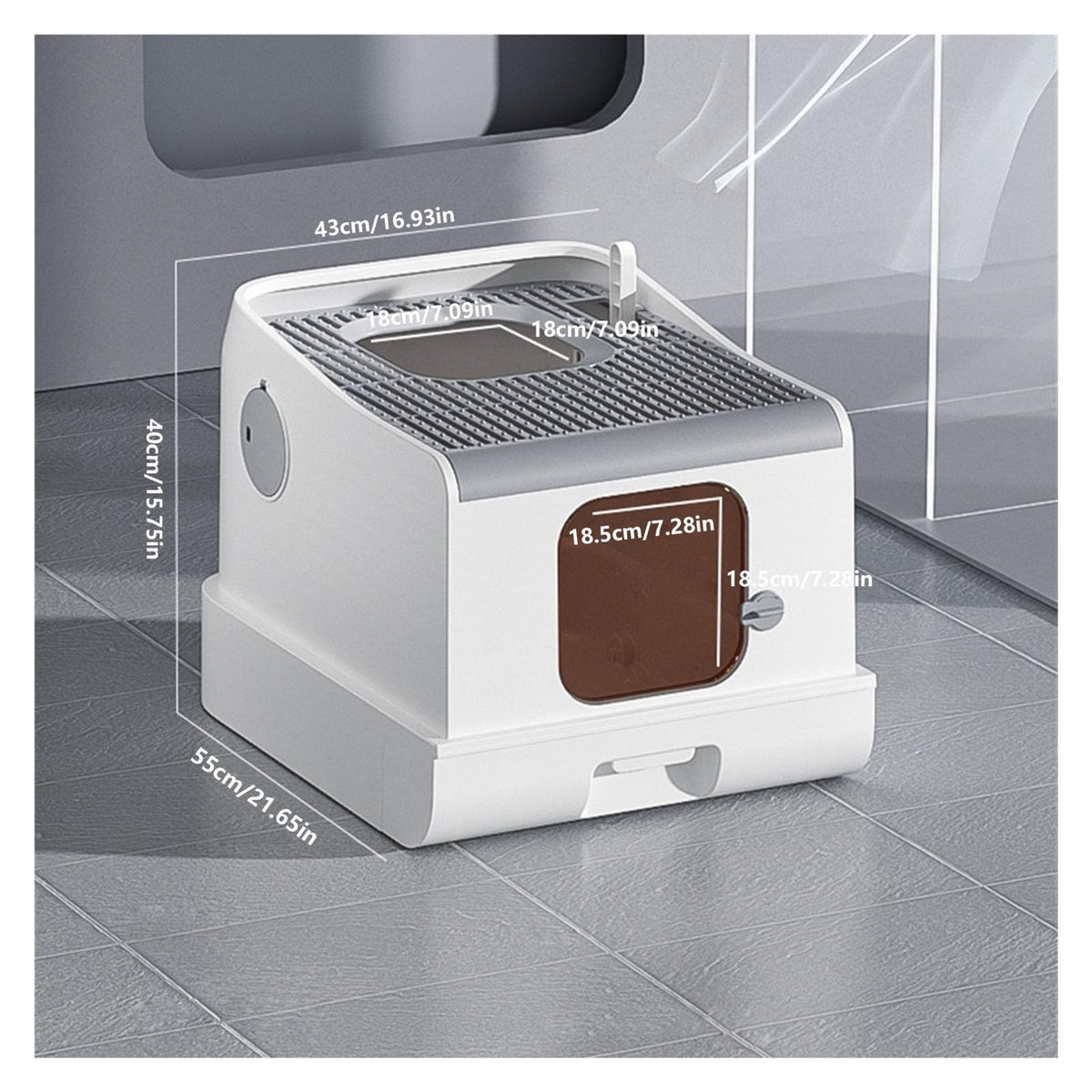 Fully Enclosed Extra Large Cat Litter Box J351088