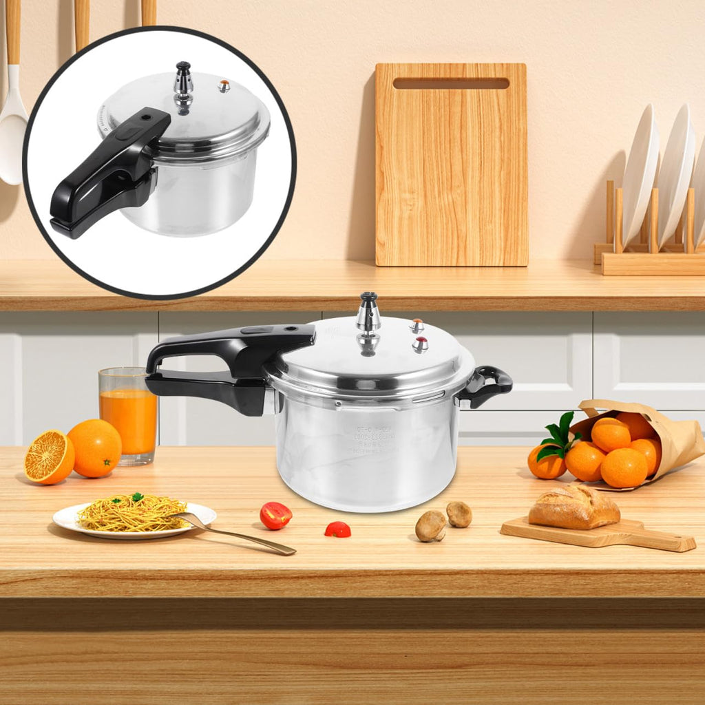 Silver 4l Aluminum Alloy Stovetop Pressure Cooker I53395