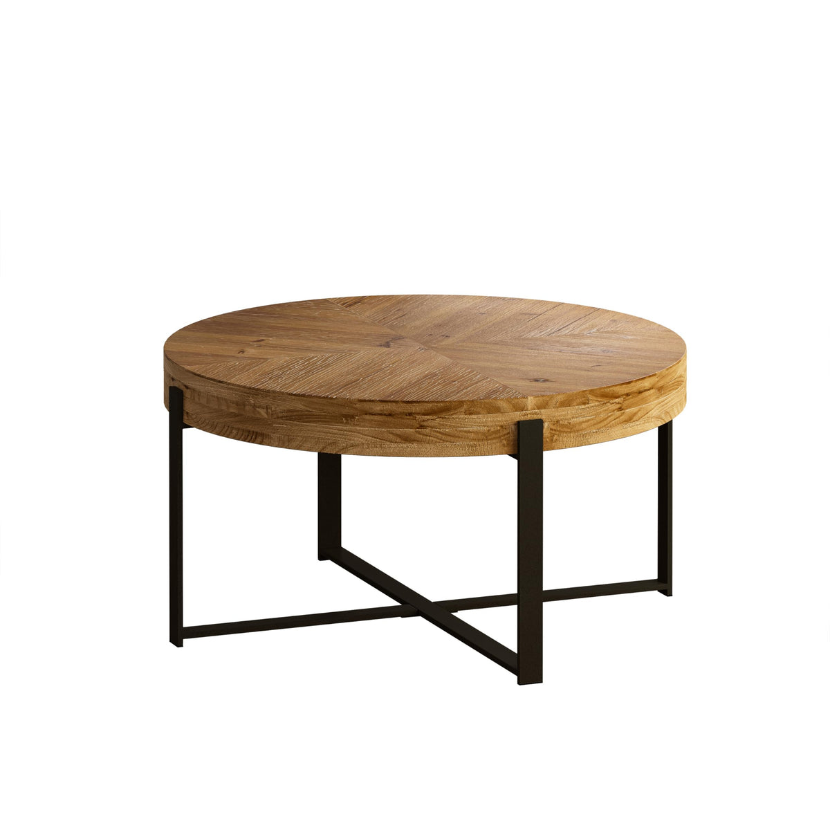 34" Round Coffee Table with Metal Base I913