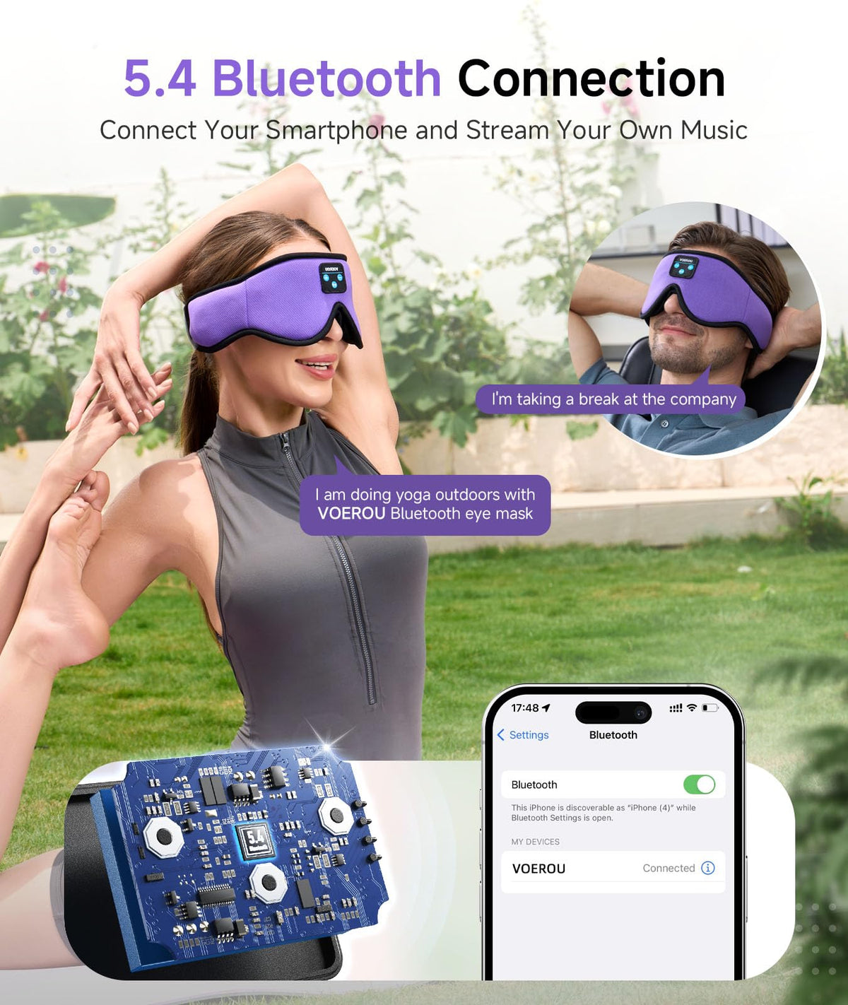 Bluetooth 3D Sleep Mask with Headphones P39416
