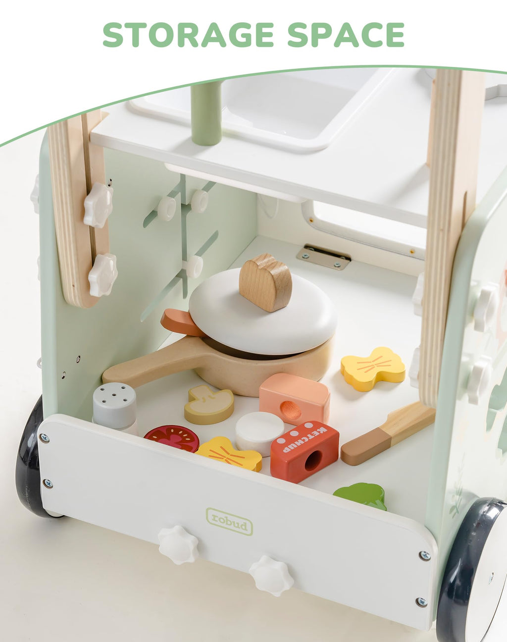 Wooden Baby Push Walker with Decelerator M8840