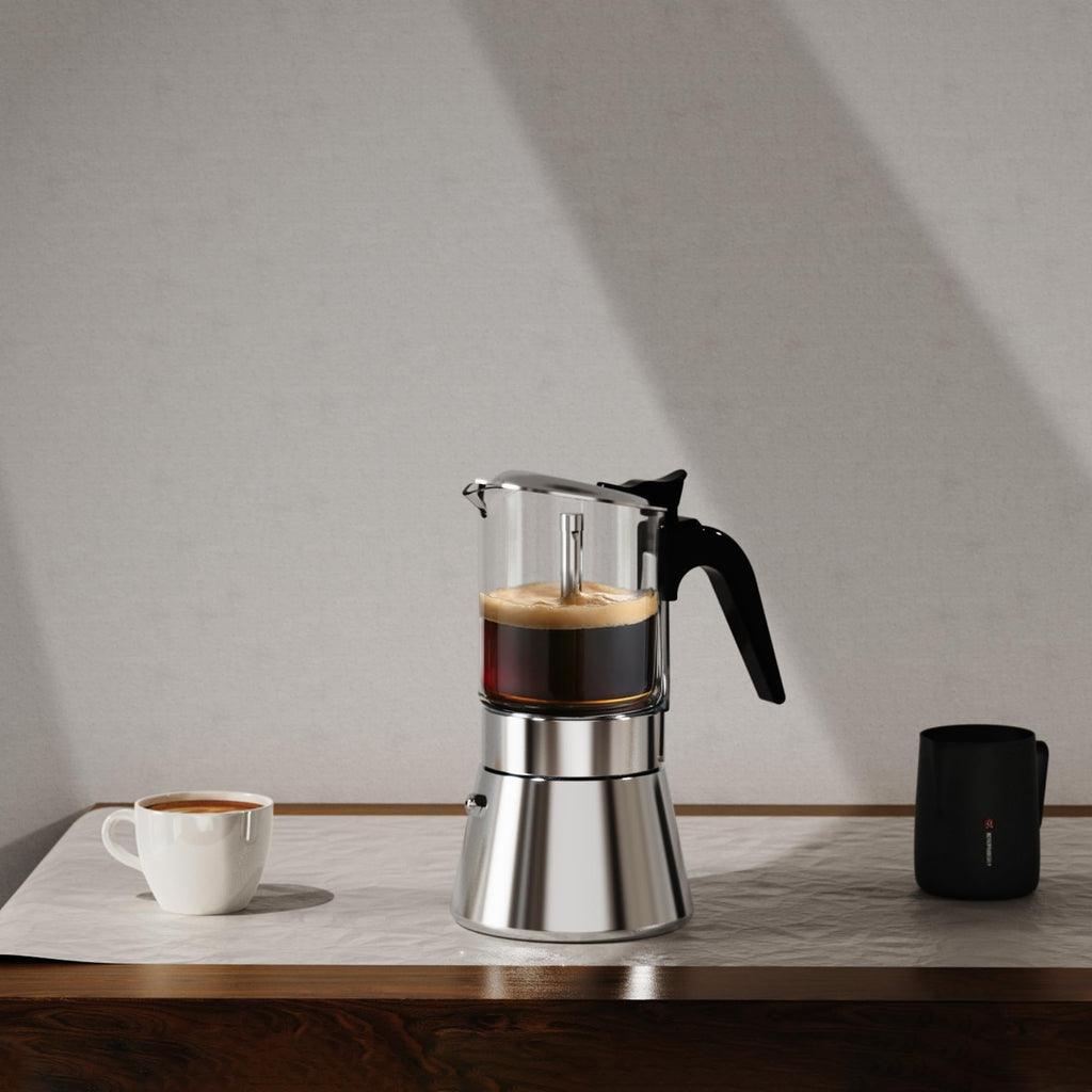 Induction Stovetop Espresso Maker 240ml 6cup F930