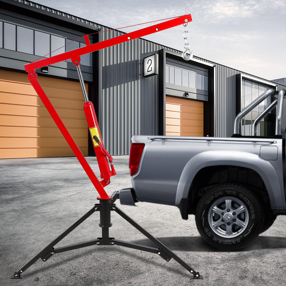 1000Lb Hydraulic Pickup Truck Crane with 360° Swivel T236176