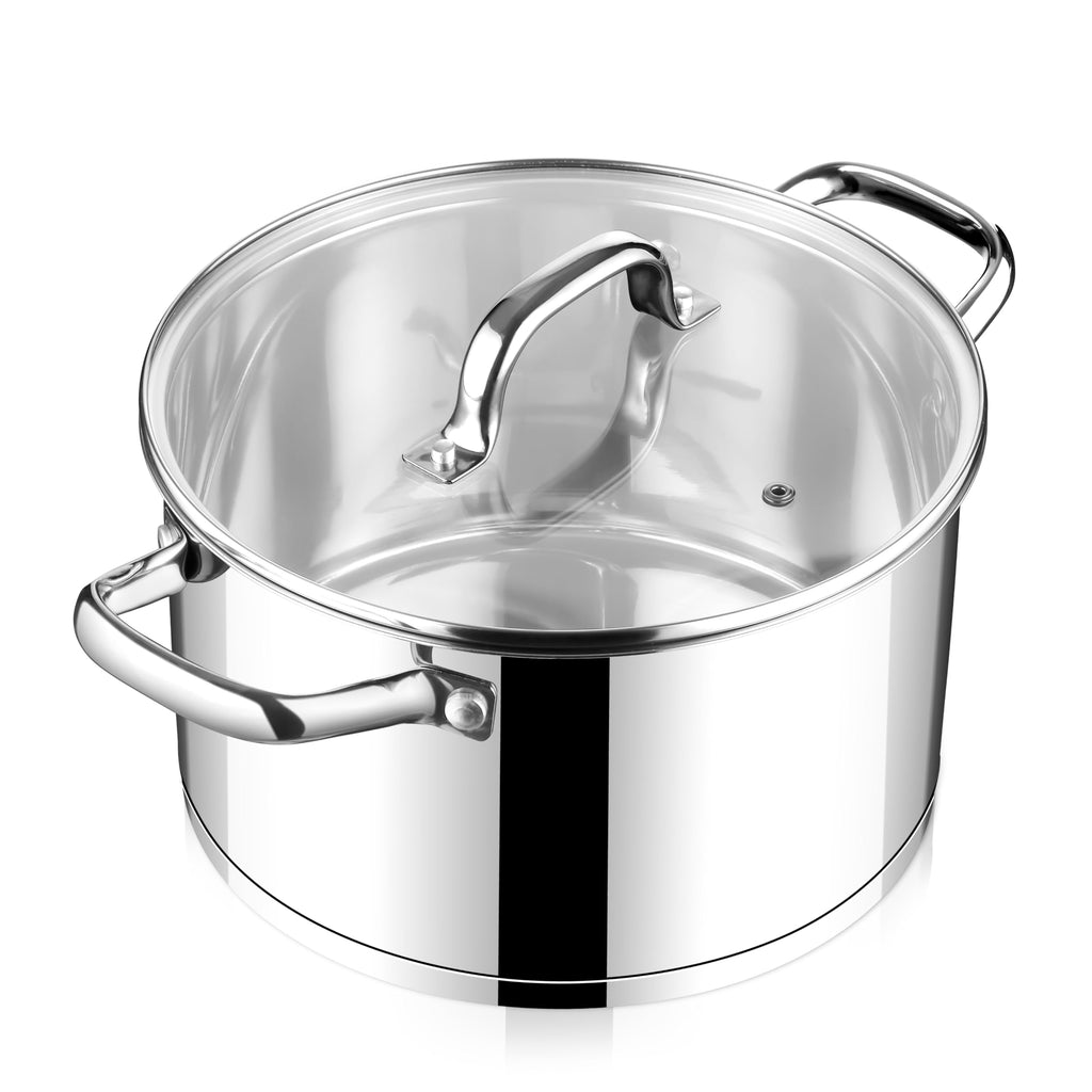 4 Quart Stainless Steel Stock Pot with Lid R62707