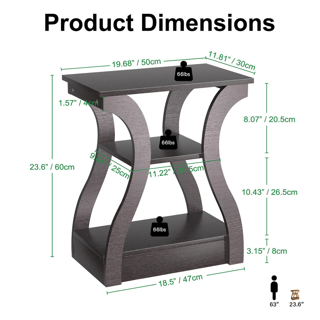 Brown End Tables Set of 2 P301040