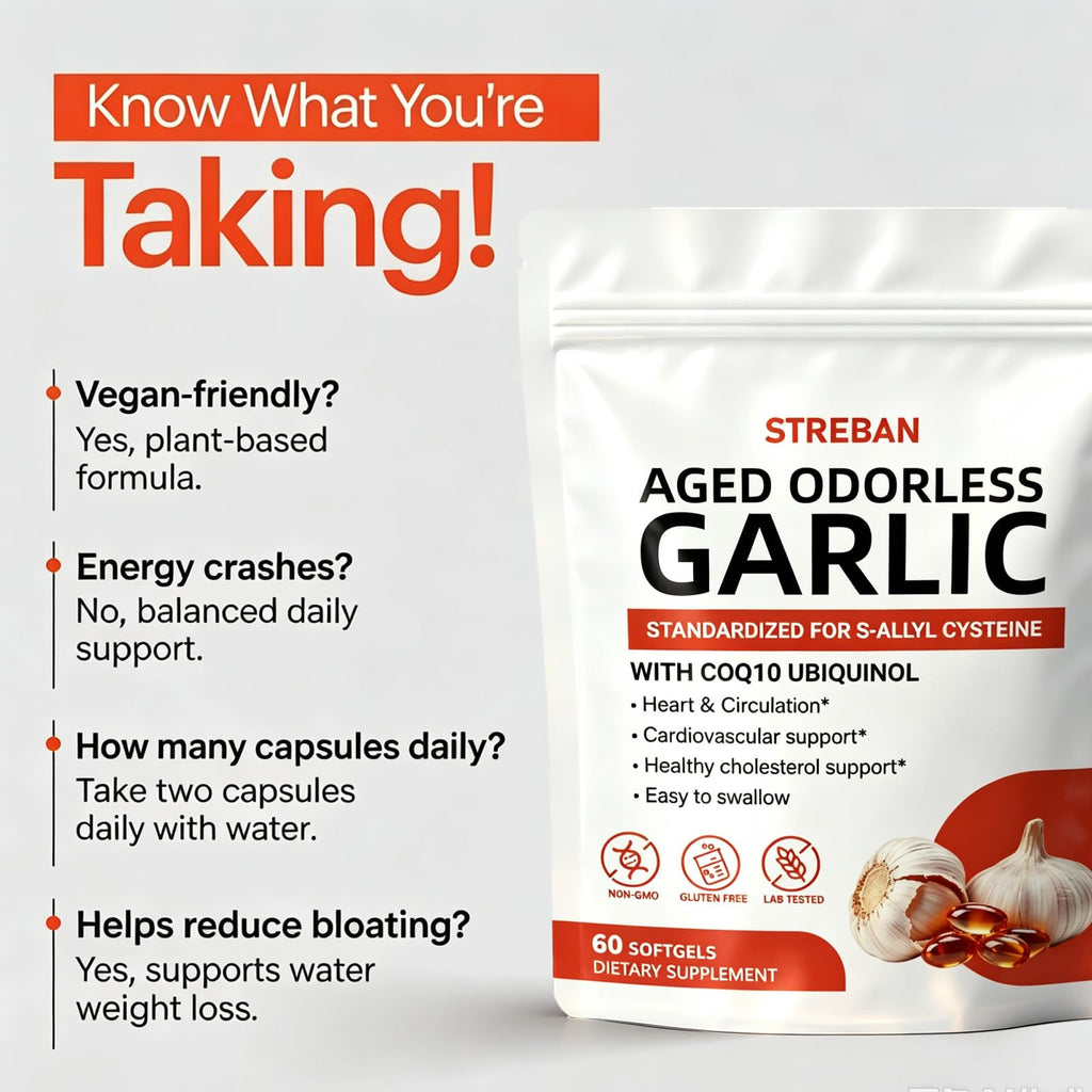 Odorless Garlic Supplement 600mg Softgels B93706