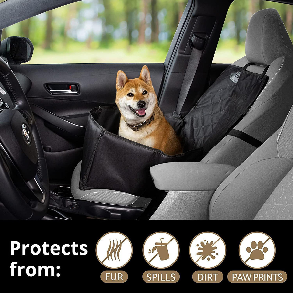 Waterproof 2-in-1 Pet Booster Seat Dog Car Seat Protector L23506