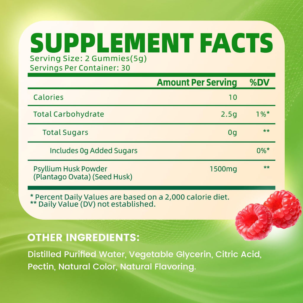 1500mg Psyllium Husk Gummies K153953