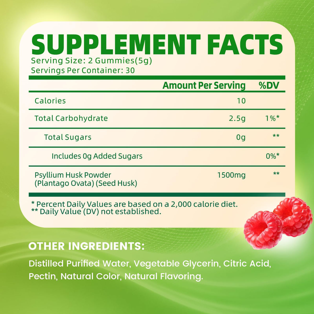 1500mg Psyllium Husk Gummies K153953