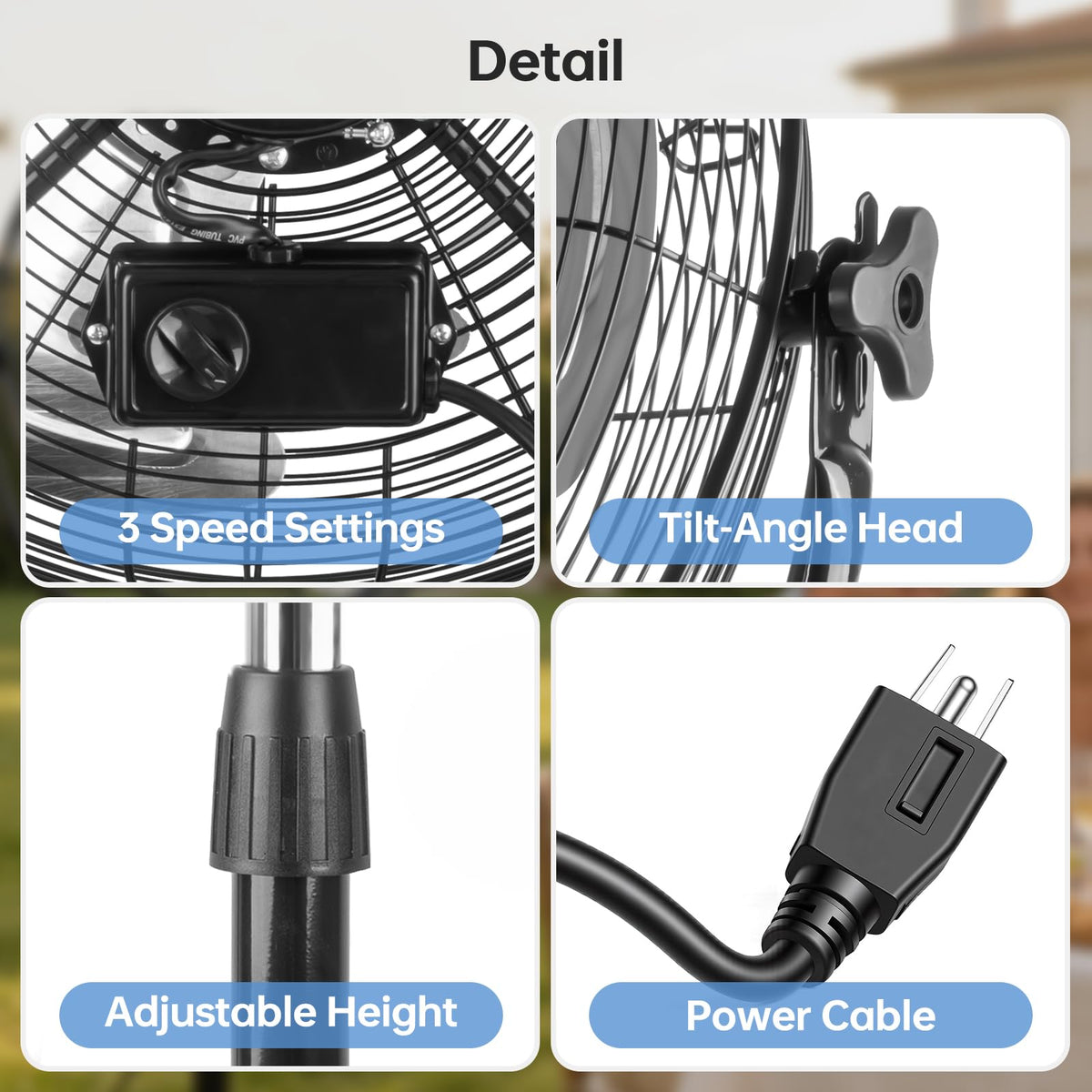 18 Inch Heavy Duty High Velocity Pedestal Fan Y276382