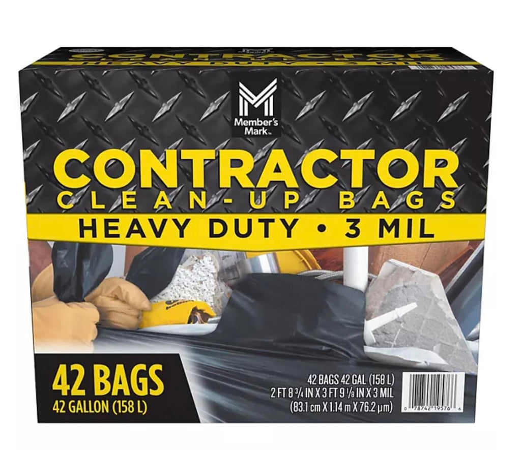 Commercial Contractor Clean-Up Trash Bags 42 gal. 42 ct. U56919