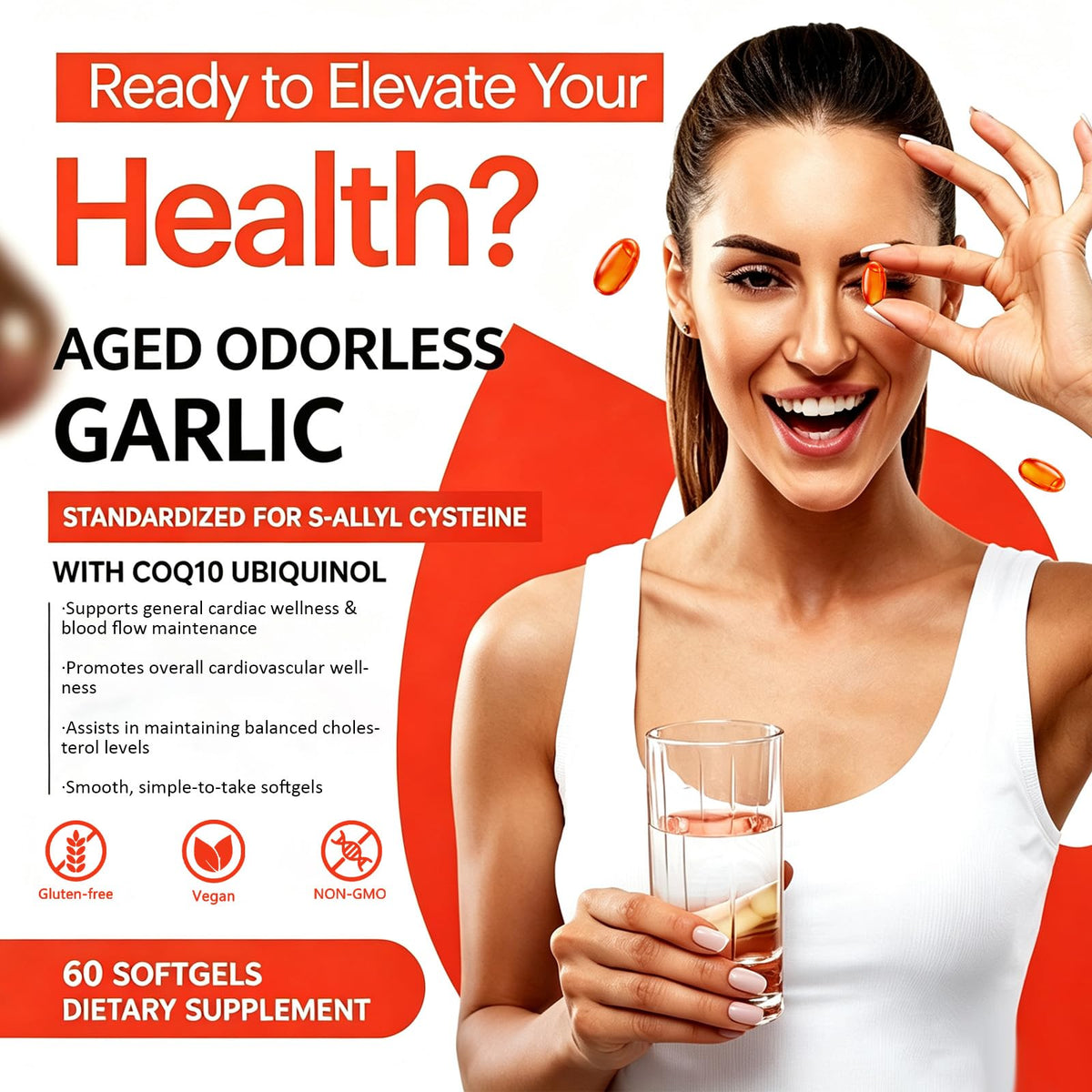 Odorless Garlic Supplement 600mg Softgels B93706