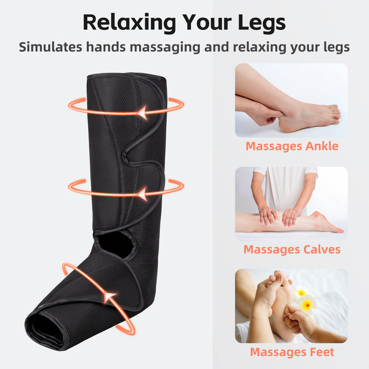 Air Compression Leg Massager with Heat L65407