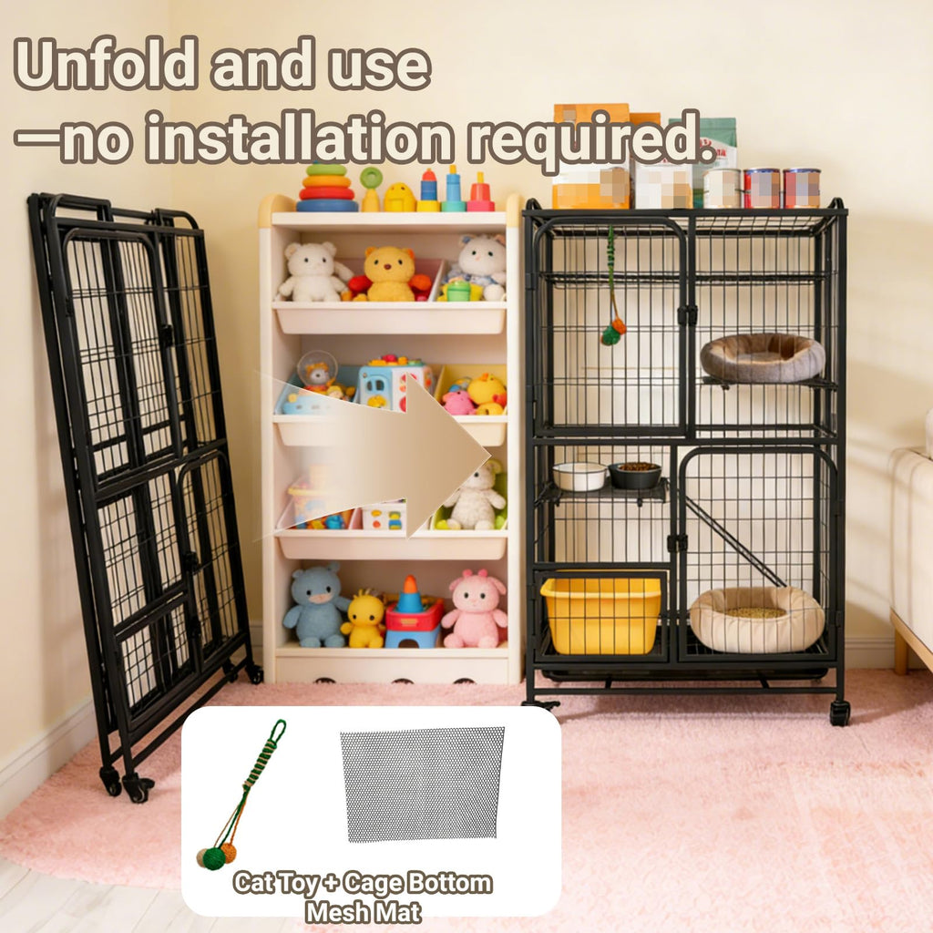 Collapsible Metal Wire Cat Cage R620406