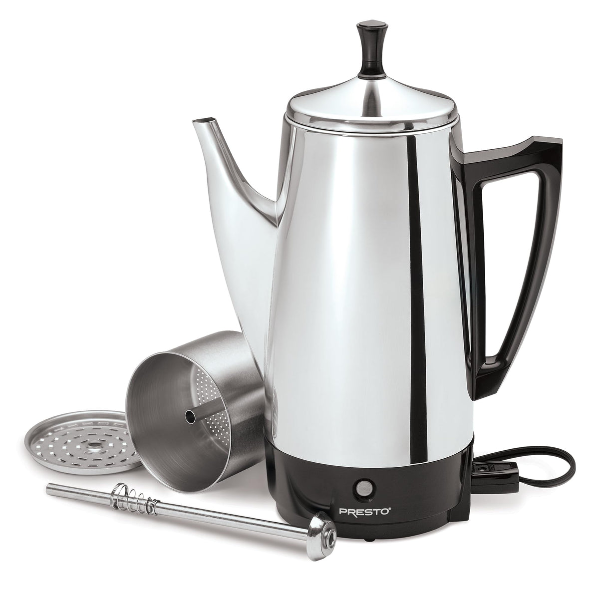 Stainless Steel 12-Cup Electric Coffee Percolator D68462