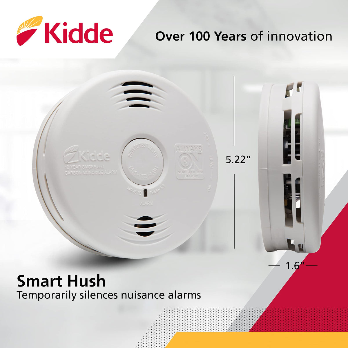 Smoke & Carbon Monoxide Alarm with Voice Warning L598694