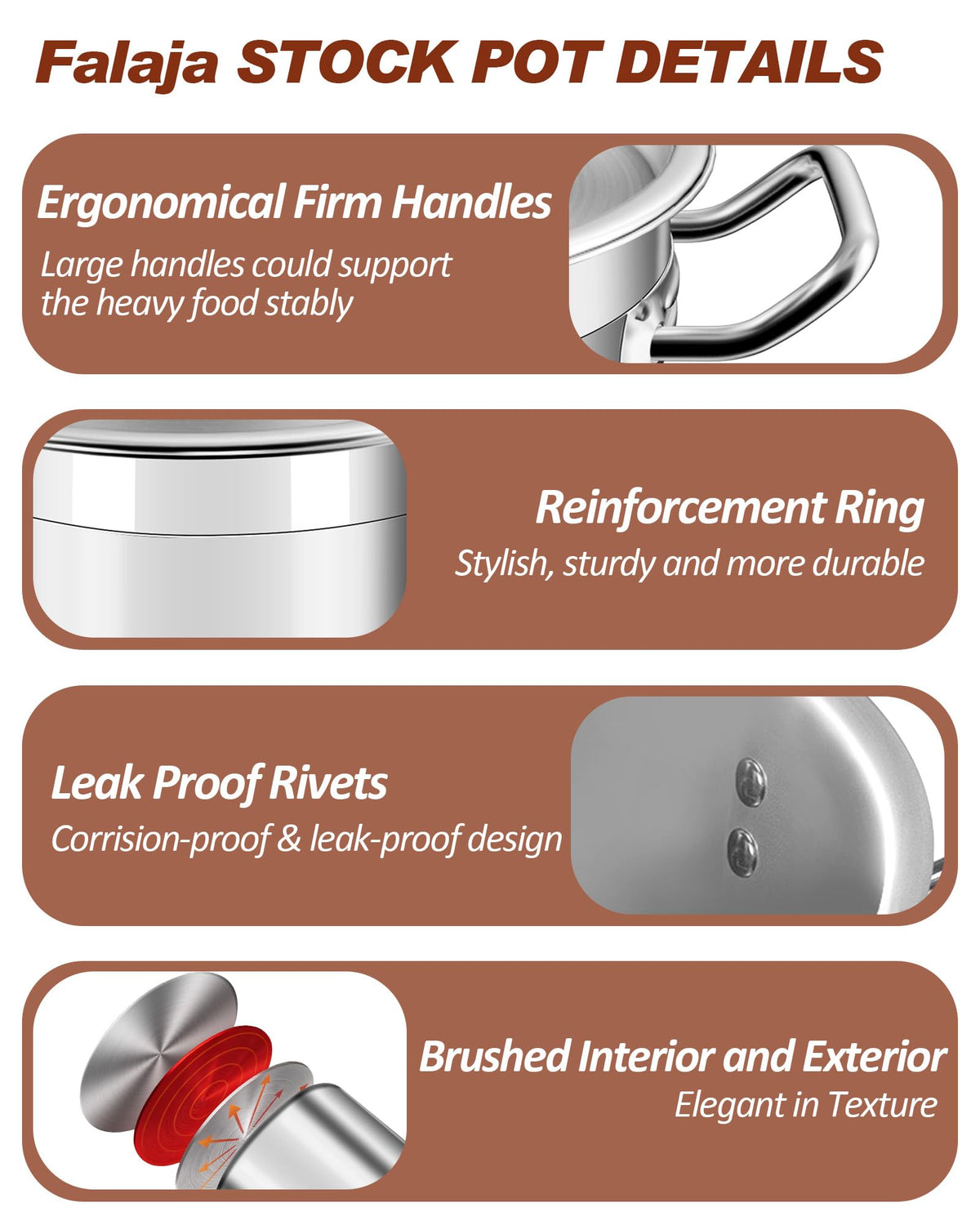 40 Quart Stainless Steel Stock Pot with Lid G3128