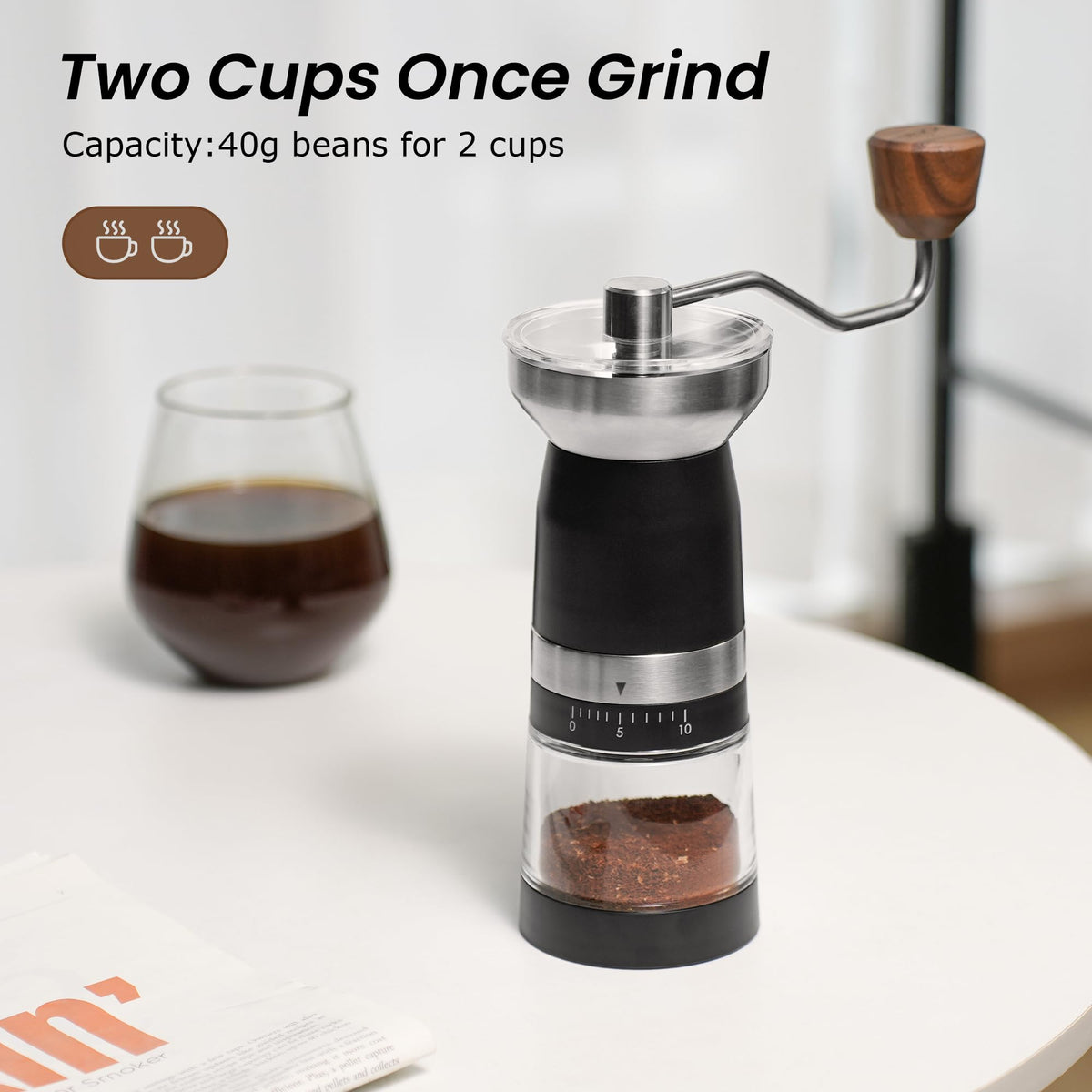 Manual Coffee Grinder Stainless Steel Conical Burr M42345