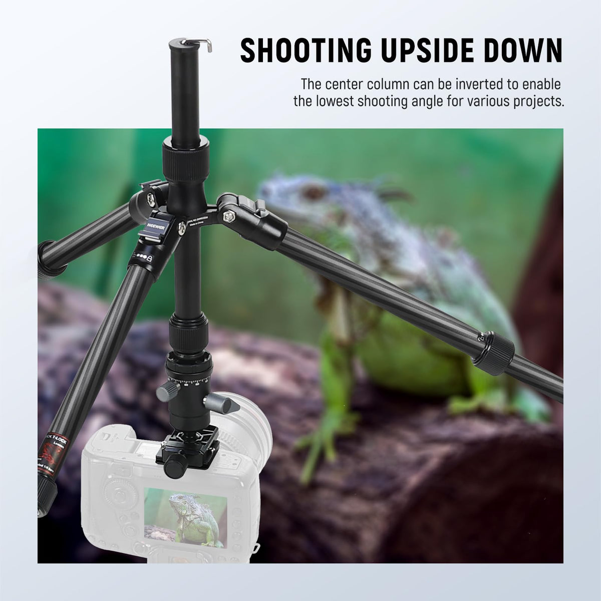 Carbon Fiber Camera Tripod Monopod 65" Lightweight Compact Travel DSLR Video Stand 360° Ball Head 13.2 lbs E963895