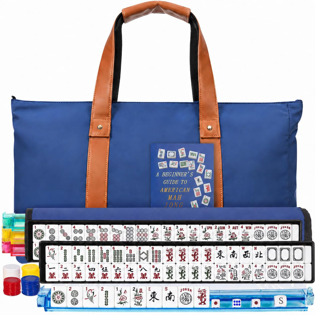 Mahjong Game Set with Racks, 166 Tiles & Bag Q603