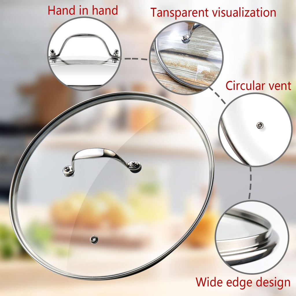 10 Inch Clear Tempered Glass Pan Lid Replacement Y57266