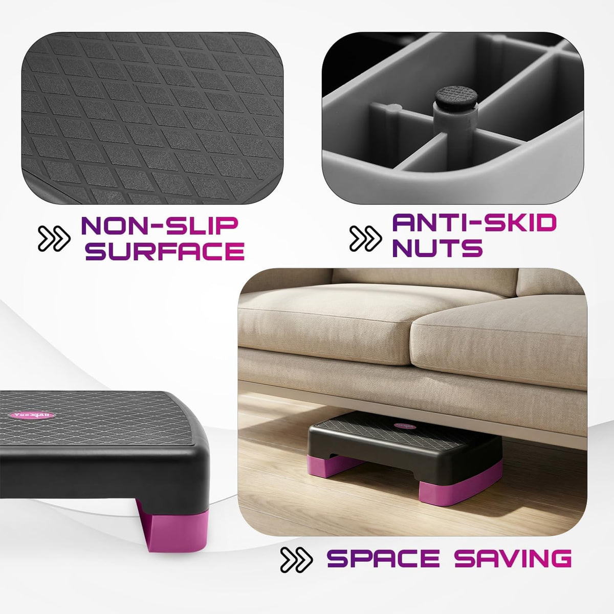 Aerobic Step Platform with Risers K1299