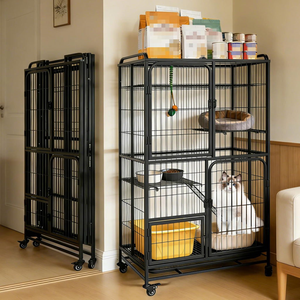 Collapsible Metal Wire Cat Cage R620406