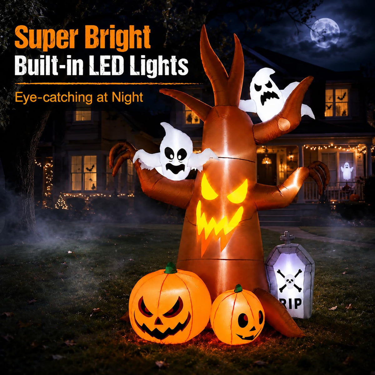 8FT Inflatable Ghost Tree Decoration T86701