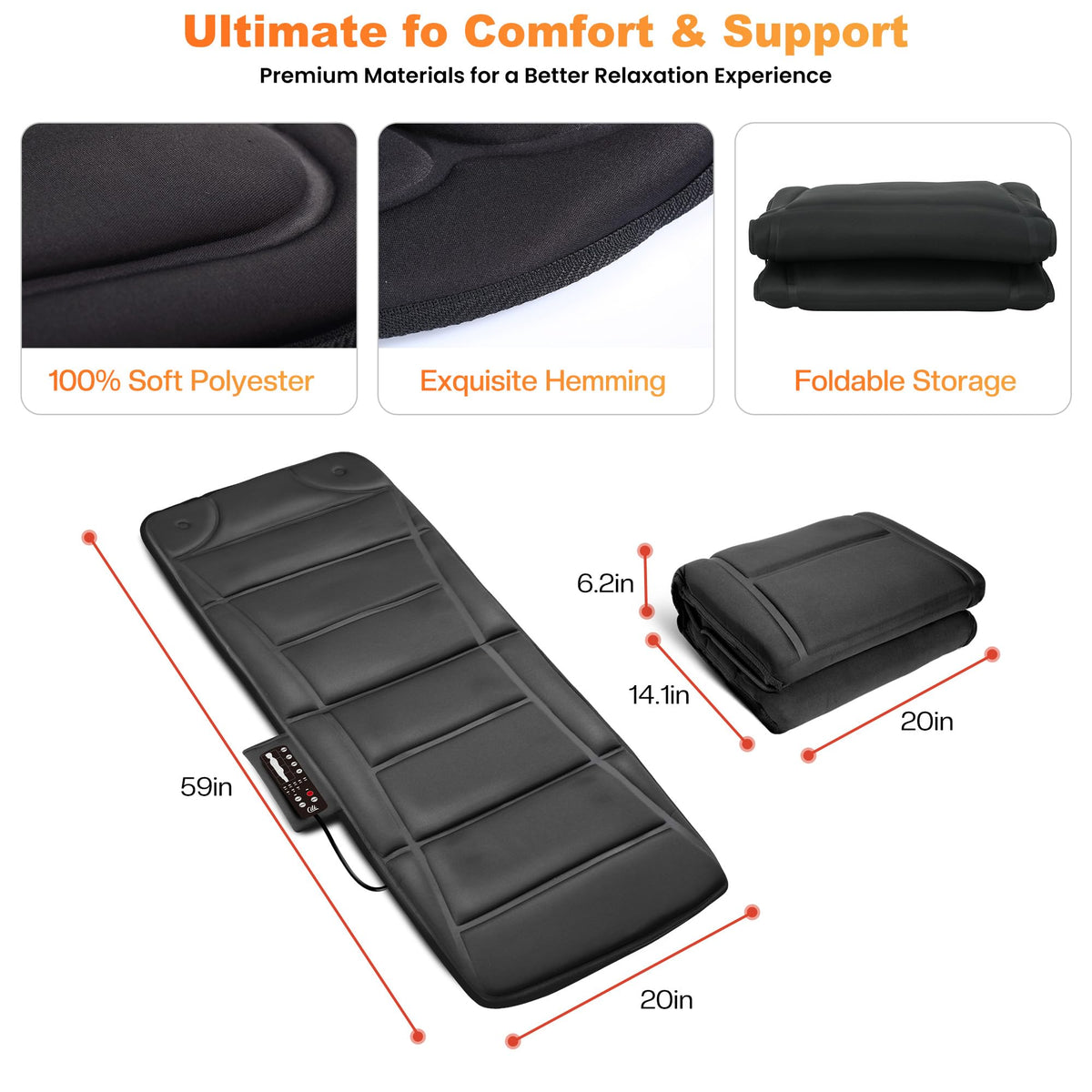 Full Body Massage Mat with Heat J734798